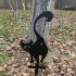 Decoratiune gradina / ghiveci Krodesign Back Cat KRO-1140, metal, inaltime 61 cm [4]