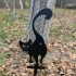 Decoratiune gradina / ghiveci Krodesign Back Cat KRO-1140, metal, inaltime 61 cm [5]