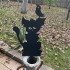 Decoratiune gradina / ghiveci Krodesign Cat&Bird KRO-1142, metal, inaltime 59 cm [3]