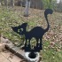 Decoratiune gradina / ghiveci Krodesign Cat Boots KRO-1144, metal, inaltime 60 cm [3]