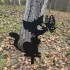 Decoratiune gradina / ghiveci Krodesign Cat&Butterfly KRO-1143, metal, inaltime 61 cm [3]