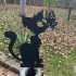 Decoratiune gradina / ghiveci Krodesign Cat&Butterfly KRO-1143, metal, inaltime 61 cm [4]