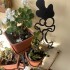 Decoratiune gradina / ghiveci Krodesign Scared Chicken KRO-1133, metal, inaltime 64 cm [4]