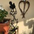 Decoratiune gradina / ghiveci Krodesign Scared Chicken KRO-1133, metal, inaltime 64 cm [5]