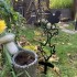 Decoratiune gradina / ghiveci Krodesign Scared Chicken KRO-1133, metal, inaltime 64 cm [6]