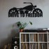Decoratiune metalica de perete Krodesign Drive to Freedom KRO-1118, lungime 80 cm, negru, grosime 1.5 mm [2]