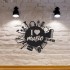 Decoratiune metalica de perete Krodesign I Love Music KRO-1117, lungime 60 cm, negru, grosime 1.5 mm [2]