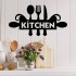 Decoratiune metalica de perete Krodesign Kitchen KRO-1120, dimensiune 60 cm, negru, grosime 1.5 mm [3]
