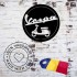 Decoratiune metalica de perete Krodesign KRO-1049, Vespa, diametru 50 cm, negru, grosime 1.5 mm [3]