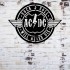 Decoratiune metalica de perete Krodesign KRO-1050, AC/DC, diametru 60 cm, negru, grosime 1.5 mm [2]