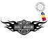 Decoratiune metalica de perete Krodesign KRO-1054, Harley Davidson, diametru 60 cm, grosime 1.5 mm [3]