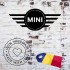 Decoratiune metalica de perete Krodesign KRO-1056, Mini Cooper, diametru 50 cm, negru, grosime 1.5 mm [3]