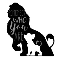 Decoratiune metalica de perete Krodesign KRO-1062, Lion King, lungime 55 cm, negru, grosime 1.5 mm