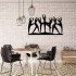 Decoratiune metalica de perete Krodesign KRO-1148, Ballerina Dance, lungime 60 cm, negru, grosime 1.5 mm [2]