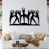 Decoratiune metalica de perete Krodesign KRO-1148, Ballerina Dance, lungime 60 cm, negru, grosime 1.5 mm [3]