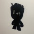 Decoratiune perete Krodesign Baby Groot, metal, negru, Inaltime 52 cm [2]