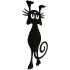 Decoratiune perete Krodesign Funny Cat, lungime 52 cm, negru [4]