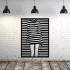 Decoratiune perete Krodesign KRO-1037 Girl, lungime 80x58 cm, negru [2]
