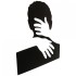 Decoratiune perete Krodesign Man Silhouette 2, lungime 48x41 cm, negru [3]