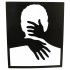 Decoratiune perete Krodesign Man Silhouette, lungime 50x43 cm, negru [2]