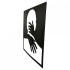 Decoratiune perete Krodesign Man Silhouette, lungime 50x43 cm, negru [3]
