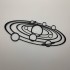 Decoratiune perete Krodesign Planets, diametru 80 cm, negru [2]