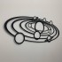 Decoratiune perete Krodesign Planets, diametru 80 cm, negru [3]