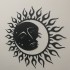 Decoratiune perete Krodesign Sun&Moon, diametru 60 cm, negru [2]