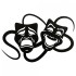 Decoratiune perete Krodesign Theater Mask, diametru 50x34 cm, negru [2]