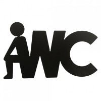 Decoratiune semn wc Krodesign, dimensiune 24x14 cm, negru Decoratiune semn wc Krodesign, dimensiune 24x14 cm, negru