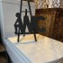 Decoratiune semn wc Krodesign, dimensiune 24x14 cm, negru [2]