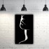 Decoratiune tablou de perete, metalica Krodesign Women Face, 38x27 cm, negru [2]