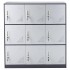 Fiset metalic cu 9 compartimente, Incuietori personalizate, Gri/Alb, 900x450x940 mm, max 245 kg [2]