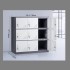 Fiset metalic cu 9 compartimente, Incuietori personalizate, Gri/Alb, 900x450x940 mm, max 245 kg [5]