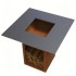 Gratar cu plita 10 mm si vatra de gatit, Vivatechnix VMD-1292, plita 975x975 mm (inaltime 1050 mm ), Otel Corten, Spatiu depozitare lemne [3]