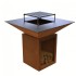 Gratar cu plita 10 mm si vatra de gatit, Vivatechnix VMD-1292, plita 975x975 mm (inaltime 1050 mm ), Otel Corten, Spatiu depozitare lemne [6]