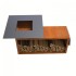 Gratar cu plita 10 mm si vatra de gatit Vivatechnix VMD-1293, 1050(H)975x975 mm, Otel Corten, Spatiu depozitare lemne [2]