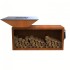 Gratar cu plita 10 mm si vatra de gatit Vivatechnix VMD-1293, 1050(H)975x975 mm, Otel Corten, Spatiu depozitare lemne [6]