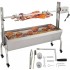 Gratar pe carbune cu capac, rotisor electric 40W, Vivatechnix Otel Inoxidabil, Roti blocabile, inaltime reglabila, 147 x 45 x 106 cm [6]