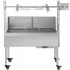 Gratar pe carbune cu capac si rotisor electric 25W, Vivatechnix Inox, Roti blocabile, inaltime de gatit reglabila, cu deflector [2]