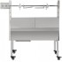 Gratar pe carbune cu capac si rotisor electric 25W, Vivatechnix Inox, Roti blocabile, inaltime de gatit reglabila, cu deflector [3]