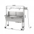 Gratar pe carbune cu capac si rotisor electric 25W, Vivatechnix Inox, Roti blocabile, inaltime de gatit reglabila, cu deflector [5]