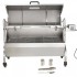 Gratar pe carbune cu capac si rotisor electric 50W, Vivatechnix Otel Inoxidabil, Termometru, Roti blocabile, inaltime reglabila  [3]