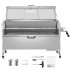 Gratar pe carbune cu capac si rotisor electric 60W, Otel Inoxidabil, Roti blocabile, Capacitate max 130 kg [7]