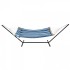 Hamac cu suport otel, pentru 2 persoane, Vivatechnix max 217 kg, 3760 x 987 x 1050 mm, matlasat, perna, Albastru cu dungi [4]