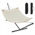 Hamac cu suport otel si perna, matlasat, pentru 2 persoane, Vivatechnix max 217 kg, 3760 x 987 x 1050 mm, Bej [7]