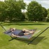 Hamac cu suport otel si perna, Vivatechnix, matlasat, pentru 2 persoane, max 217 kg, 3760 x 987 x 1050 mm, Gri [5]
