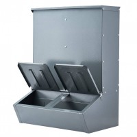 Hranitoare cu 2 usi pentru max 8 porci, 75 l, Otel galvanizat, 600 x 500 x 840 mm