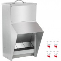 Hranitoare pentru pasari, Otel galvanizat, 33x21x48 cm, Capacitate 11.3 kg, 4 x alimentatoare apa Hranitoare pentru pasari, Otel galvanizat, 33x21x48 cm, Capacitate 11.3 kg, 4 x alimentatoare apa