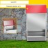 Hranitoare pentru pasari, Vivatechnix Otel galvanizat, 35x21x63 cm, Capacitate 22.6 kg, 4 x alimentatoare apa [7]